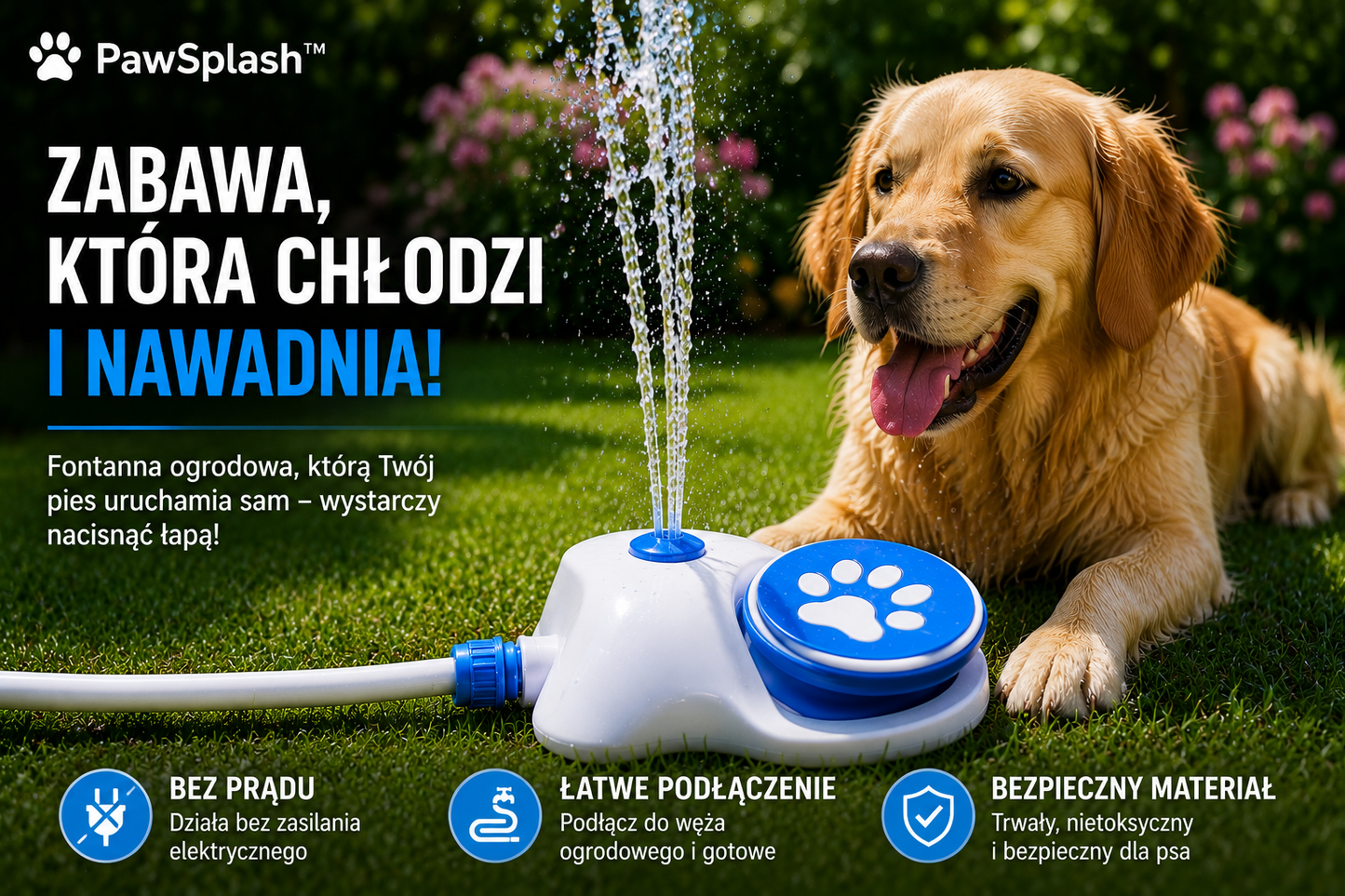 PawSplash™ | Fontanna ogrodowa dla psa