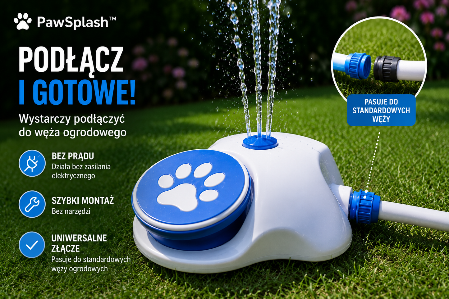 PawSplash™ | Fontanna ogrodowa dla psa